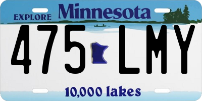 MN license plate 475LMY