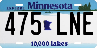 MN license plate 475LNE