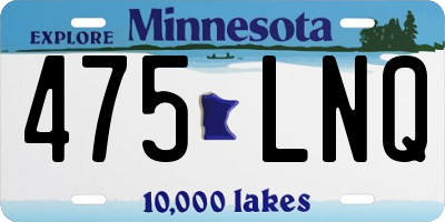 MN license plate 475LNQ