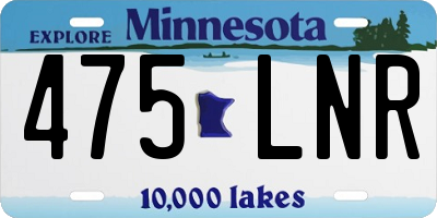 MN license plate 475LNR