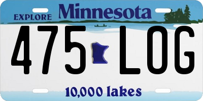 MN license plate 475LOG