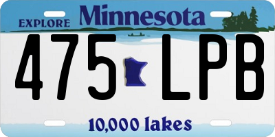 MN license plate 475LPB