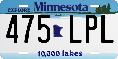 MN license plate 475LPL