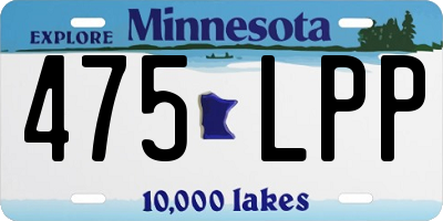 MN license plate 475LPP