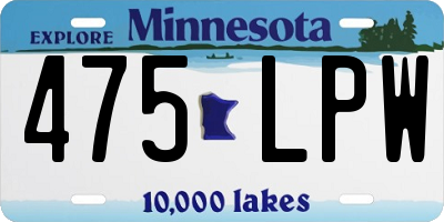MN license plate 475LPW