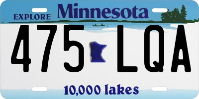 MN license plate 475LQA