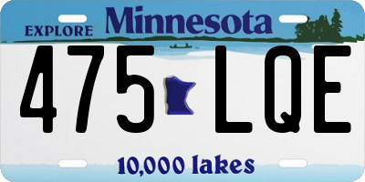MN license plate 475LQE