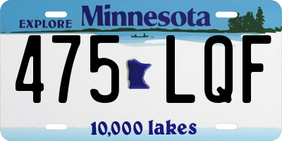 MN license plate 475LQF