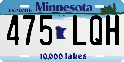 MN license plate 475LQH