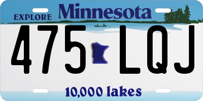 MN license plate 475LQJ