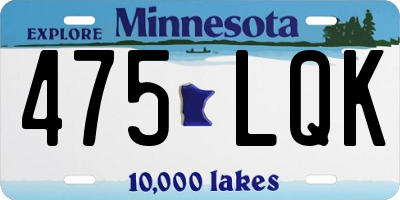 MN license plate 475LQK