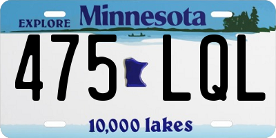 MN license plate 475LQL