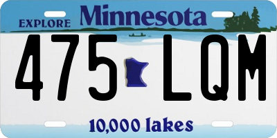 MN license plate 475LQM