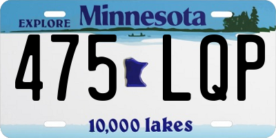 MN license plate 475LQP