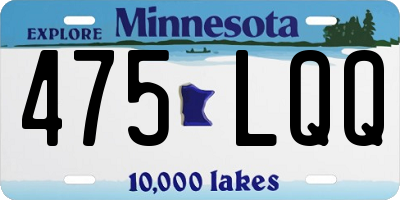 MN license plate 475LQQ