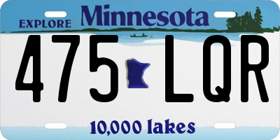 MN license plate 475LQR