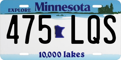 MN license plate 475LQS