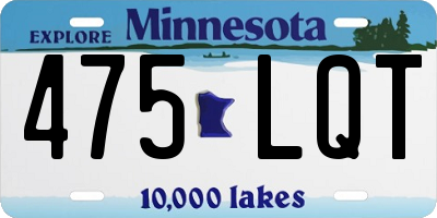 MN license plate 475LQT
