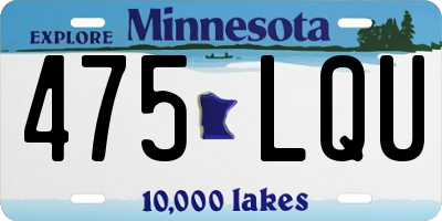 MN license plate 475LQU
