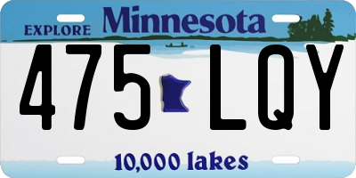 MN license plate 475LQY