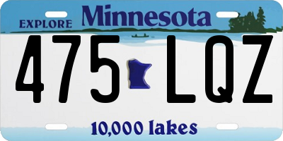 MN license plate 475LQZ