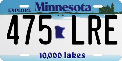 MN license plate 475LRE