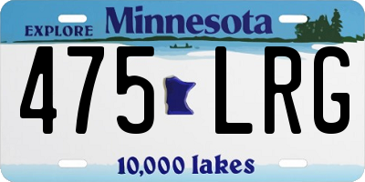 MN license plate 475LRG