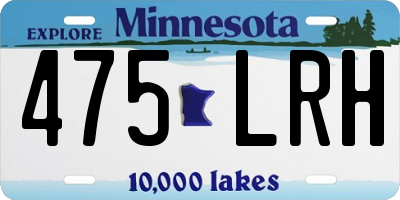 MN license plate 475LRH