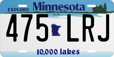 MN license plate 475LRJ