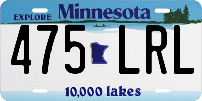 MN license plate 475LRL