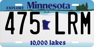 MN license plate 475LRM