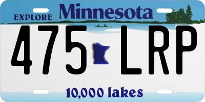 MN license plate 475LRP