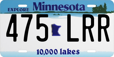 MN license plate 475LRR