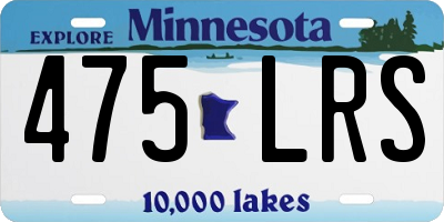MN license plate 475LRS