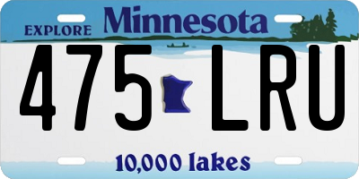 MN license plate 475LRU