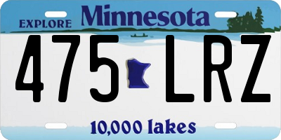 MN license plate 475LRZ