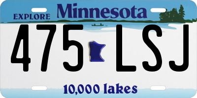 MN license plate 475LSJ