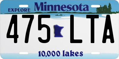 MN license plate 475LTA