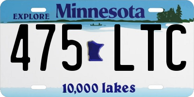 MN license plate 475LTC