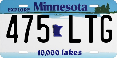 MN license plate 475LTG