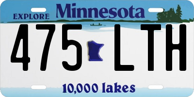 MN license plate 475LTH