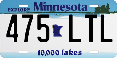 MN license plate 475LTL