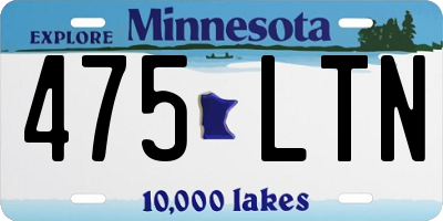 MN license plate 475LTN