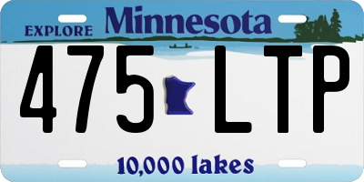 MN license plate 475LTP