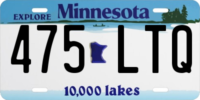 MN license plate 475LTQ