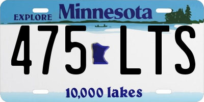 MN license plate 475LTS