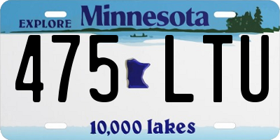 MN license plate 475LTU