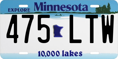 MN license plate 475LTW