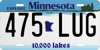 MN license plate 475LUG