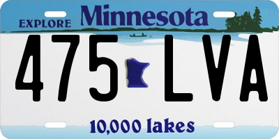 MN license plate 475LVA